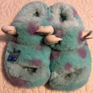 Sully Fuzzy Blue and Purple Crocs